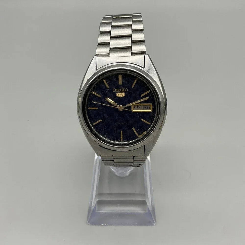 Vintage Seiko 5 7009-3040 Mens Watch 37mm Date Automatic NON WORKING For Parts